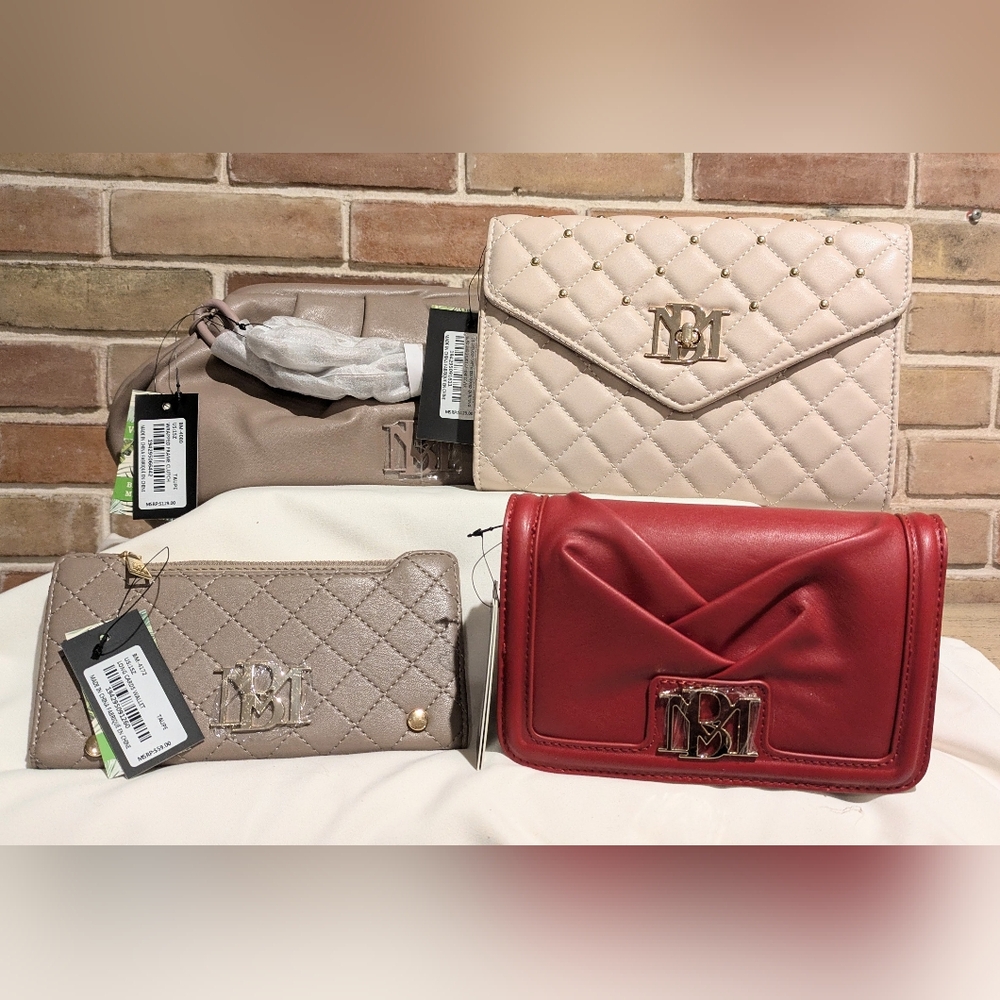 NEW Reseller Bundle Lot of 4 Badgley Mischka Purses and Wallet $400+ MSRP